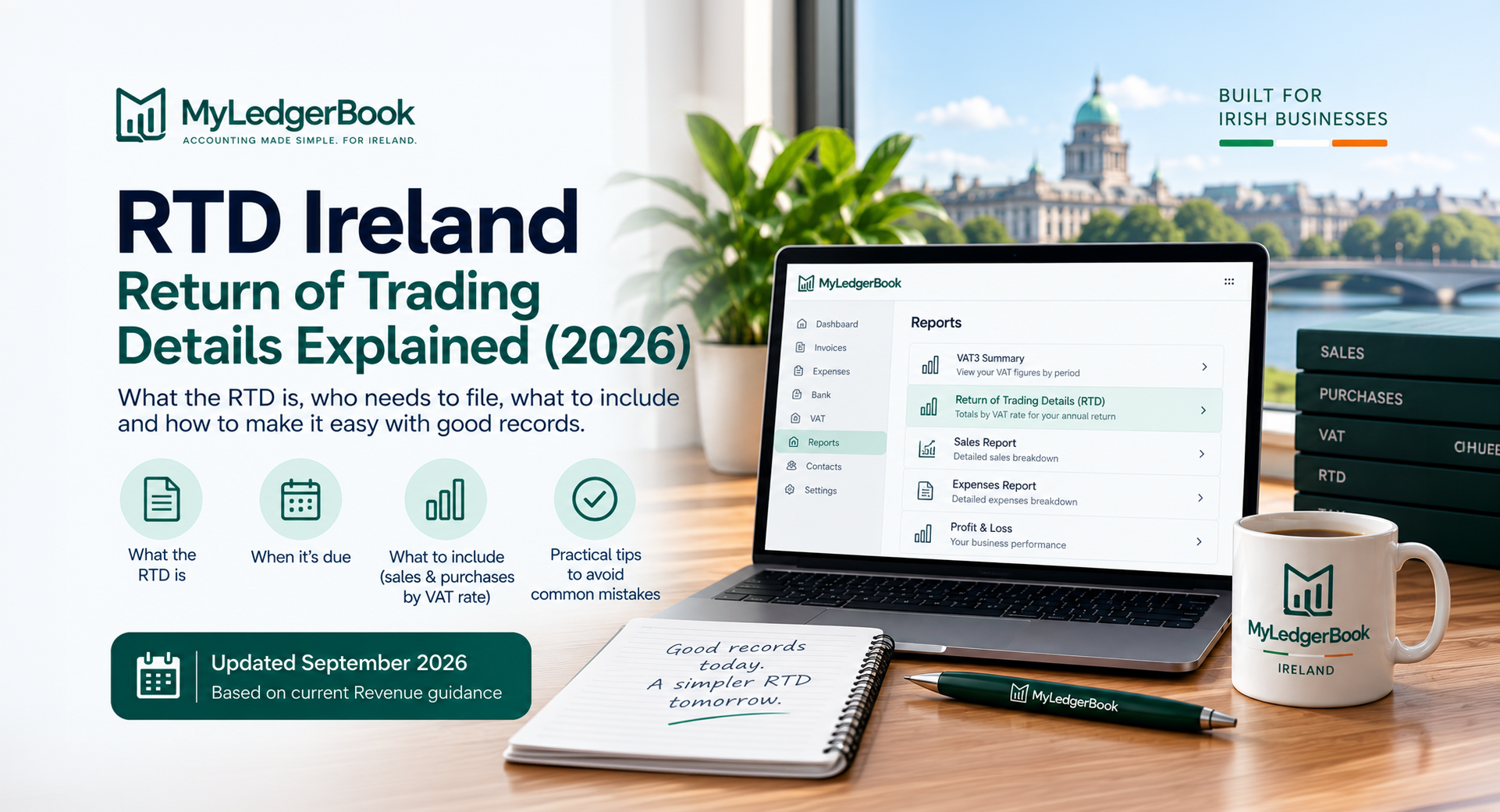 RTD Ireland 2026 guide explaining the annual VAT Return of Trading Details for Irish businesses