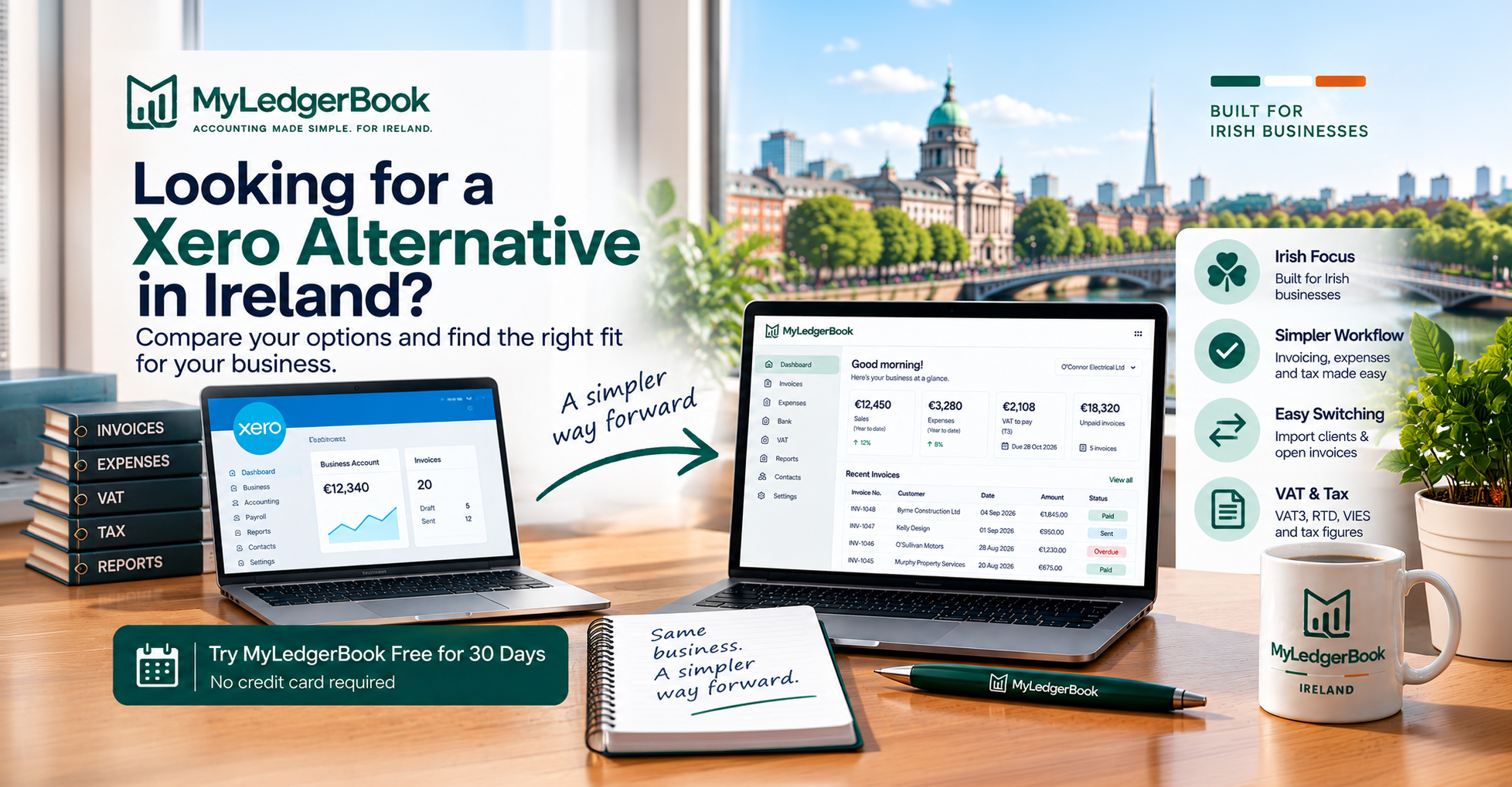 Xero alternative in Ireland 2026 guide for Irish sole traders and small businesses comparing accounting software options